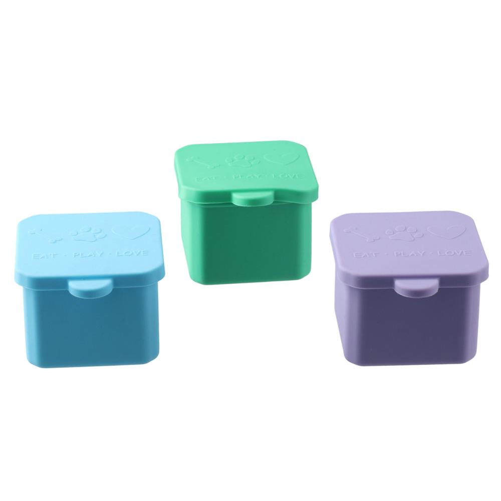 Food Snacks Distribution - 1/3 Stuks Bruikbare Siliconen Voedselverdelingsdoos Rood/Roze/Paars/Groen/Oranje/Blauw