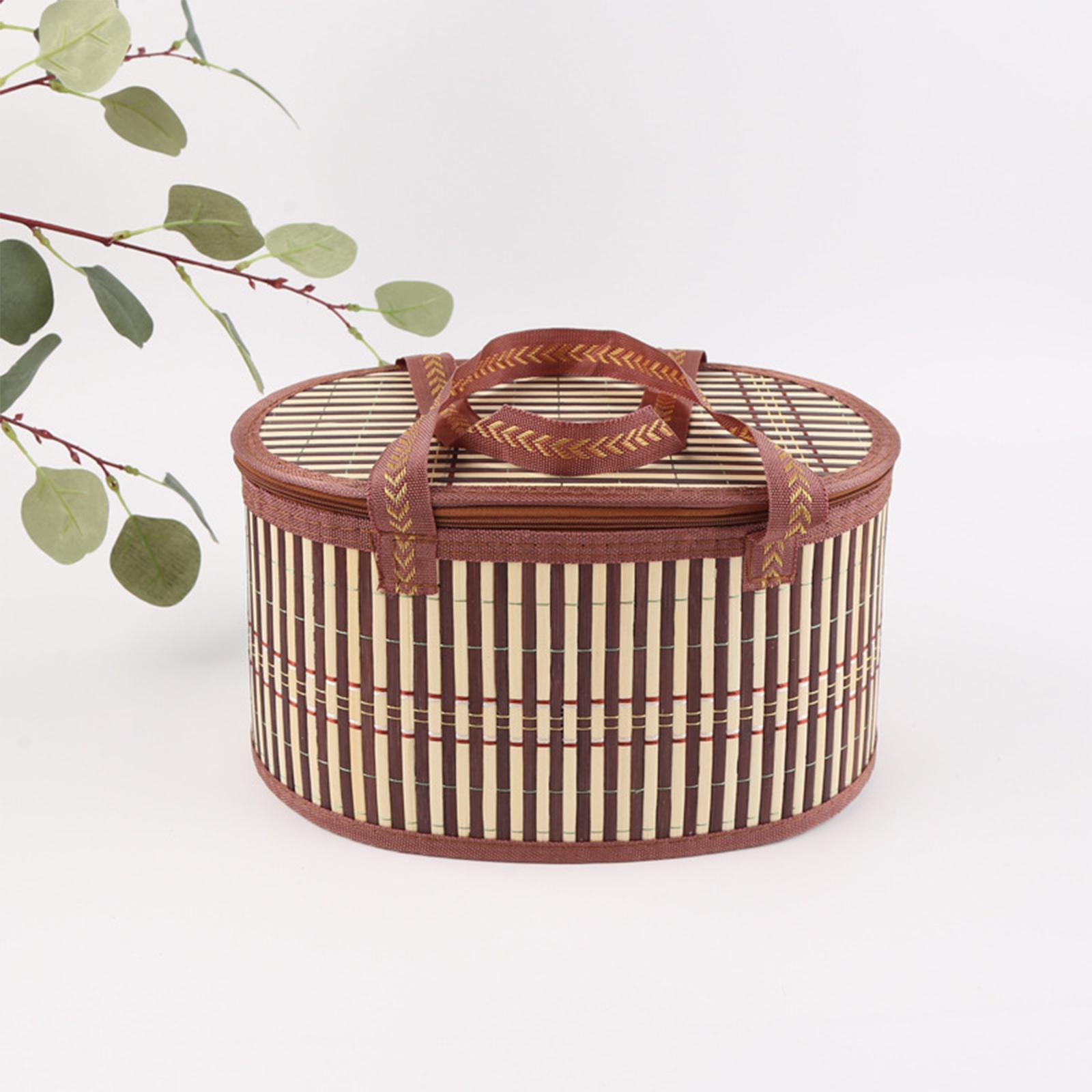 Snacks Food Gift Baskets - Bamboe mand, opvouwbare voedselcontainer, boodschappenmand, cadeau,