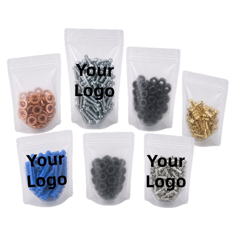 Food Snacks Logos - Staande matglanzende ziplockzakken met aangepast logo