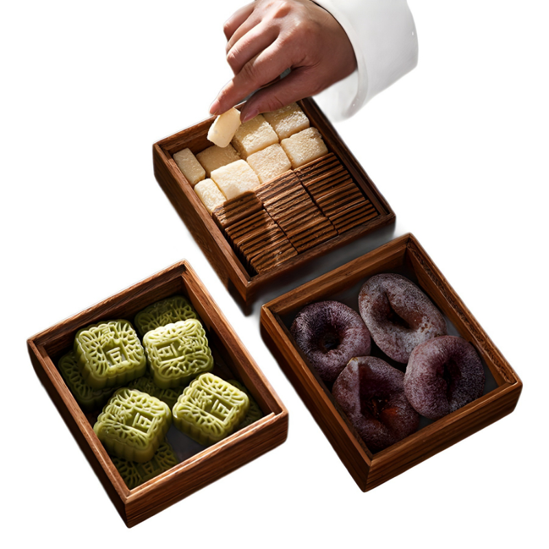 Snacks Food Gift Baskets - Japanse Stijl Minimalistische Voedseldoos Meerlaags Stapelen
