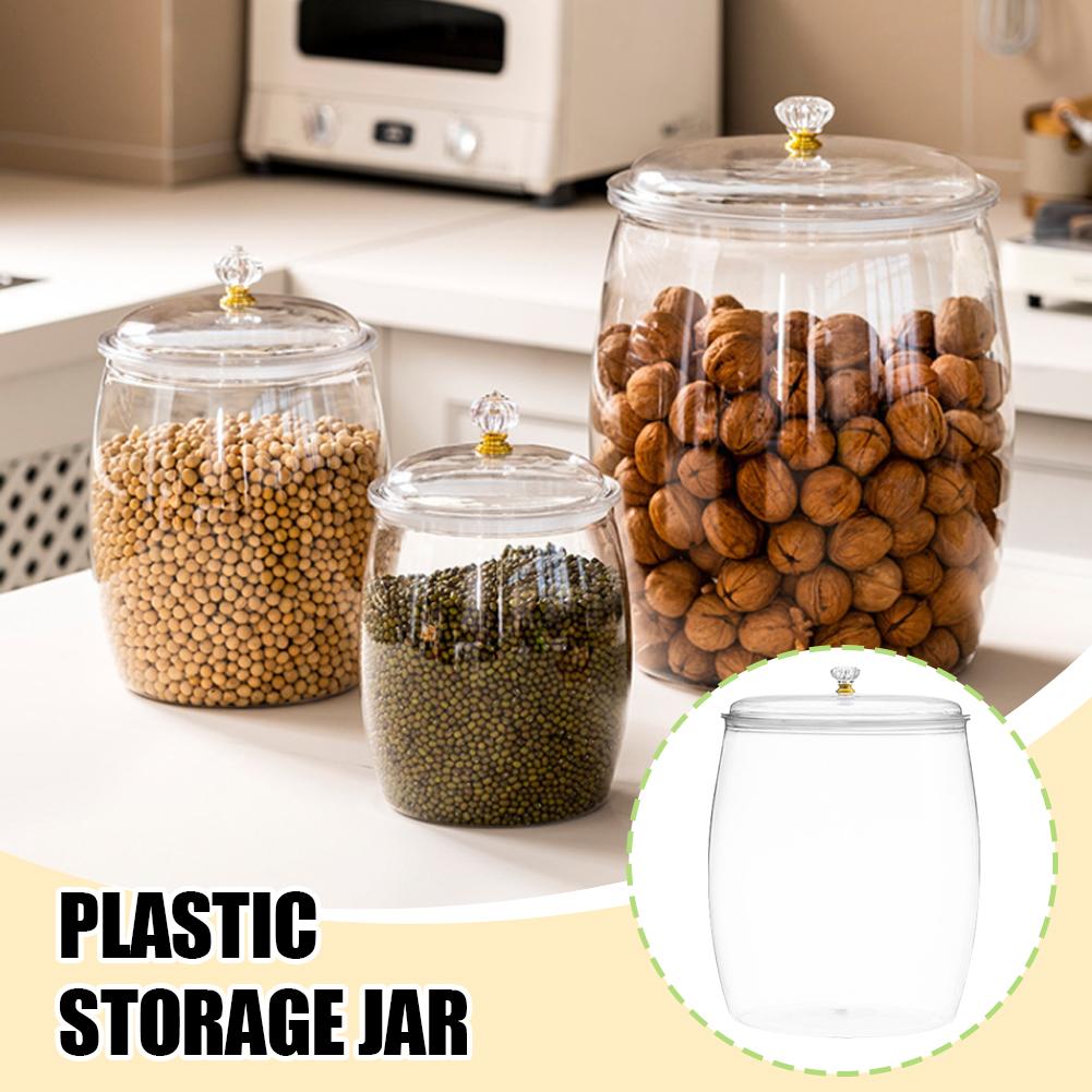 Food Snacks Candy - Grote transparante plastic afgesloten pot met