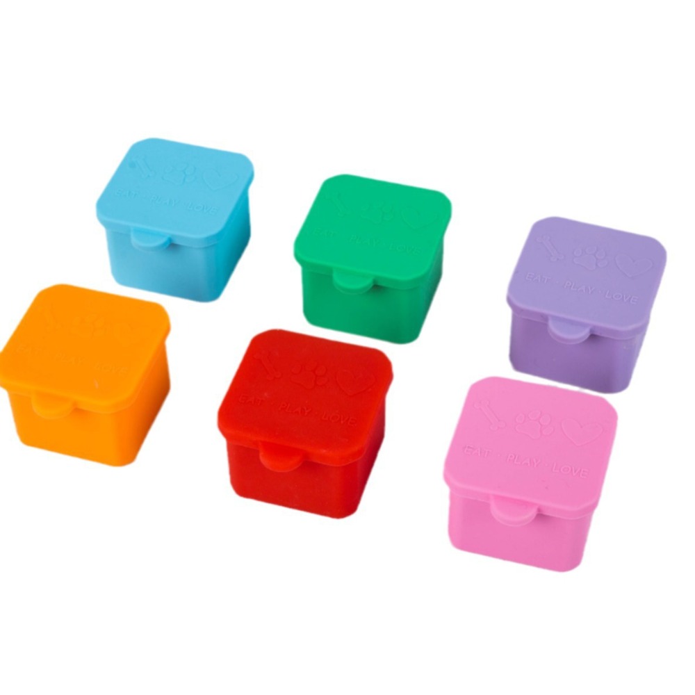 Food Snacks Distribution - 1/3 Stuks Praktische Siliconen Voedselverdelingsdoos Rood/Roze/Paars/Groen/Oranje/Blauw