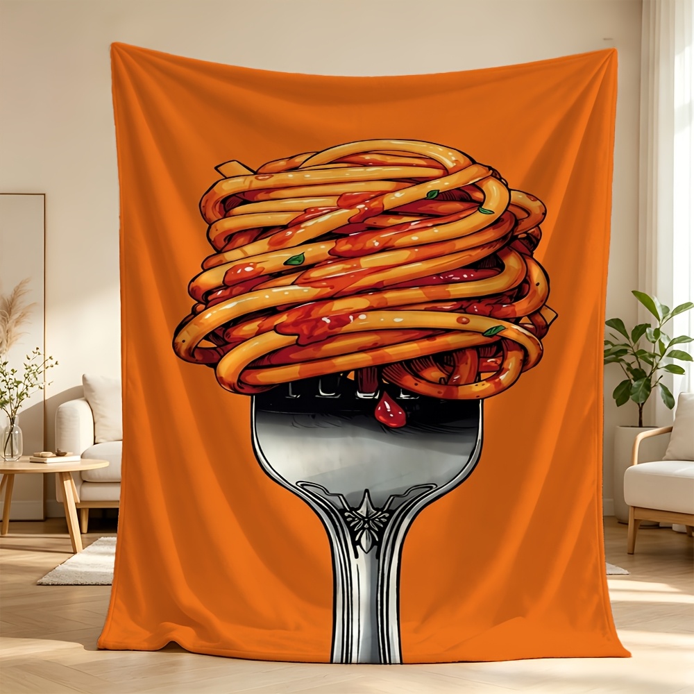 Food Giant Snacks - Grappige frietjesdeken voor bankdecoratie, schattig voor