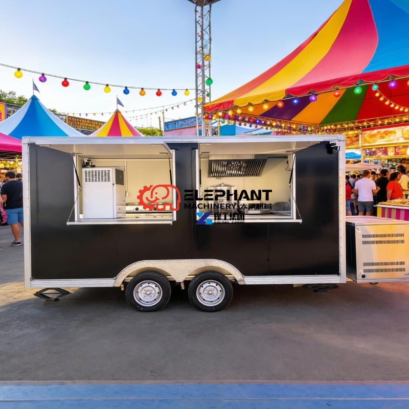 Food Snacks Catering - Multifunctionele mobiele foodtrailer van roestvrij staal,