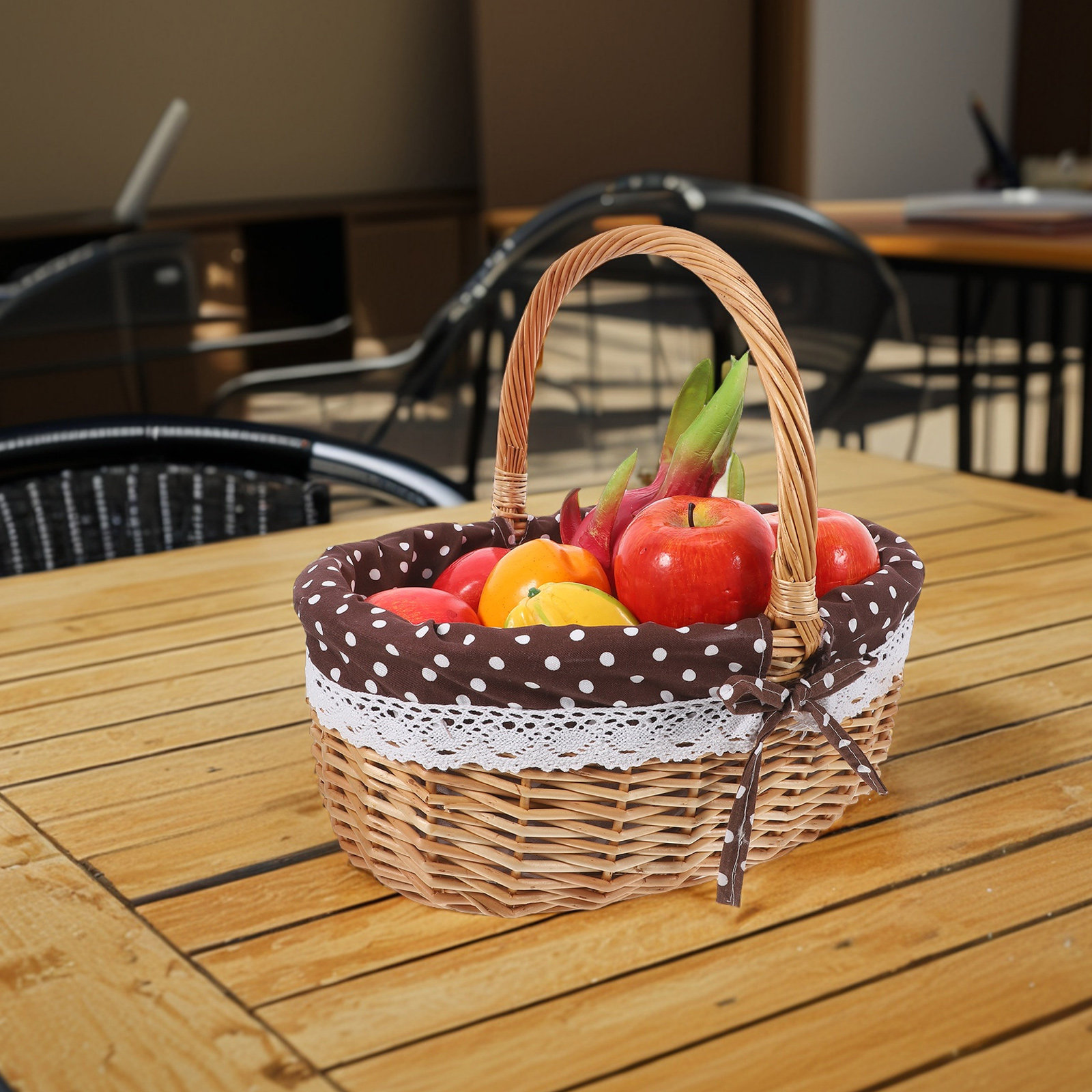 Snacks Food Gift Baskets - Natuurlijke rieten fruitmand, mand voor het