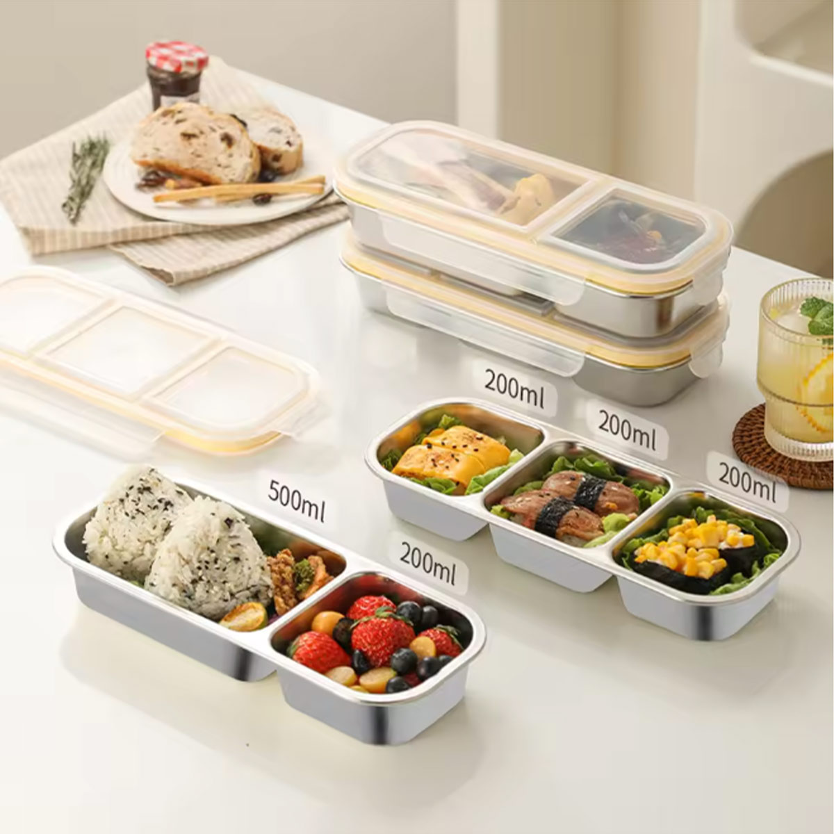 304 RVS 3-delige lichte maalti - Food Snacks For Weight Loss recensie en prijs